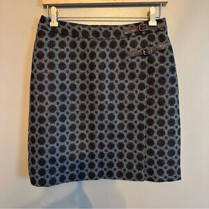 BODEN British Tweed by Moon Plaid Crossover Mini skirt Womens 6